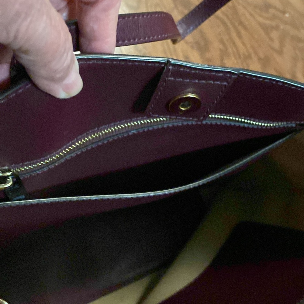 Michael Kors Burgundy Tote Bag - Picture 7 of 10